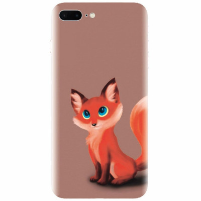 Husa silicon pentru Apple Iphone 7 Plus, Fox Cartoon Animal And foto