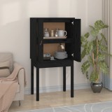 vidaXL Dulap &icirc;nalt, negru, 60x40x120 cm, lemn masiv de pin