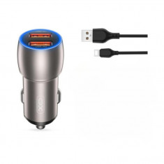 Incarcator auto SMART Quick charge USB QC3.0 36W + cablu Type C Cod: XO-CC52C