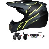 Cumpara ieftin Set Cască Cross Adrenaline MX cu Mănuși, Ochelari, Cagulă și Suport de Perete