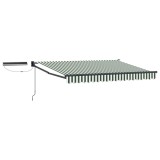 vidaXL Cort electric retractabil Verde și alb 2,5 x 2 m 3420043