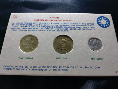 Seria completata monede - Taiwan 1960 , 3 monede foto