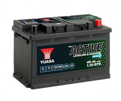 Baterie Yuasa 12V 75AH/730A Active Leisure &amp;amp; Marine EFB (R+ Standard) 278x175x190 B13 (Ciclu profund/Dual Scop/EFB) foto