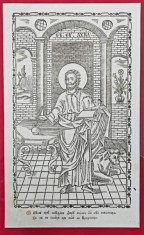 Sf. Evanghelist Luca, Gravura atribuita Ioan Zugrav, Secol 18-19 foto