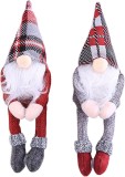 Set de 2 gnomi pentru sticla de vin Dyww, bumbac, multicolor, 16 x 7 cm
