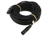 Cablu XLR tată/mamă 3pin, 20 m, negru