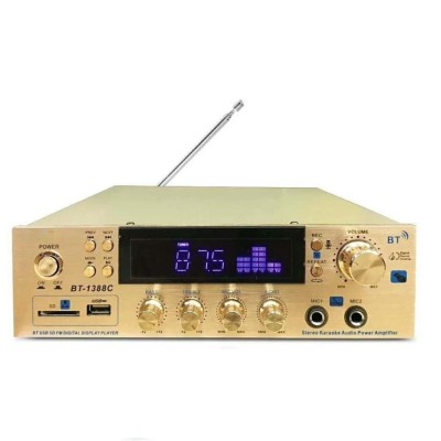 Amplificator audio stereo BT-1388C cu Bluetooth de putere 50W x 2 foto