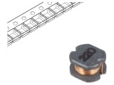 Inductor SMD 22uH, R: 1&Omega;, 500mA, dimensiuni compacte