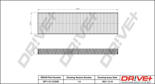 Dr!ve+ DP1110.12.0250 Filtru, aer habitaclu