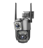 Camera supraveghere duala 4MP, tracking inteligent, PTZ, Wi-Fi