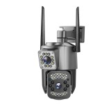 Camera Supraveghere duala ( doua zone de supraveghere ) Conexiune 4G SIM, 4MP, intelligent tracking, PTZ, Lan, Micro SD, Rotire, Alarma, Interior &amp; Ex