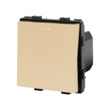 Cumpara ieftin Modul intrerupator simplu mecanic Luxion, auriu, compatibil rame din sticla