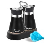 Cumpara ieftin Dozator sare piper compact , inox sticla, capac ajustabil anti-umiditate, design elegant