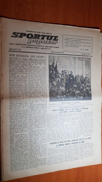 sportul popular 20 ianuarie 1953-activitatea raionului dorohoi,concursul de schi