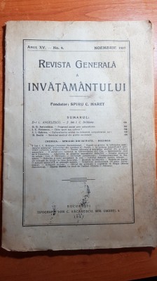 revista generala a invatamantului noiembrie 1927-moartea lui ion i.c. bratianu foto