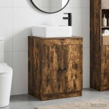 Cumpara ieftin Dulap pentru Chiuveta de Baie Stejar fumuriu 54 x 41 x 100 cm