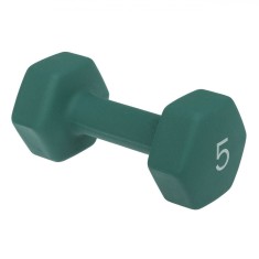 Gantera Lineup Sports, Hexagonală, Fier, &Icirc;nveliș Neopren, Greutate 5kg, Verde Pastel