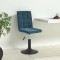 vidaXL Scaune de sufragerie pivotante, 6 buc, albastru, catifea 3089304