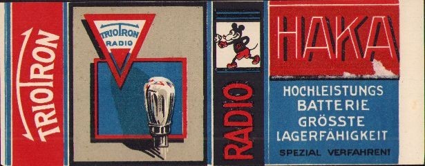 A399 Reclamă Triotron Radio HAKA, interbelică