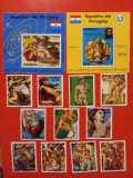 PARAGUAY, MICHELANGELO - COLIȚE + SERIE COMPLETĂ MNH