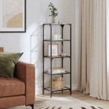 VidaXL Suport depozitare blat din sticlă transparentă 40x30x123cm oțel