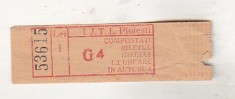 bnk div Romania IJTL Ploiesti - bilet de calatorie - 1 leu