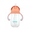 Cana cu Pai Tritan U-Grow, 300ml, Portocalie, Anti-Scurgere, Fara BPA, Manere Ergonomice, Bebelusi