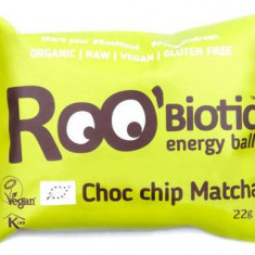 Baton cu ciocolata si matcha Roobiotic Energy Ball, 22g, Obio