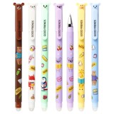 Pix cu gel cu stergere Starpak, 0.5 mm, cu mecanism si guma , model Teddy Bear, scriere albastra