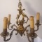 Candelabru antic in stil francez din bronz masiv cu 5 brațe