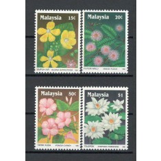 Malaezia 1990 Mi 421/24 MNH, nestampilat - Flori