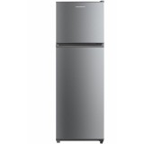 Frigider cu doua usi Heinner HF-M294SE++, 294 l, Clasa E, H 176cm, Lumina LED, Usi reversibile, Argintiu