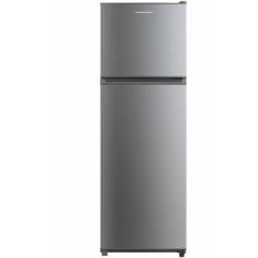 Frigider cu doua usi Heinner HF-M294SE++, 294 l, Clasa E, H 176cm, Lumina LED, Usi reversibile, Argintiu