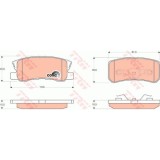 Set Placute frana spate TRW GDB3247 Peugeot 4007; 4008; Mitsubishi ASX 2009-; Grandis, Lancer; Outlander 2007-2012; Pajero 1999-; Dodge Avenger 2008-