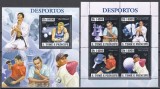 Sao Tome si Principe 2006 - Sporturi - Folie Argint, Colita + Bloc, F. RARE, MNH