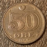 C50 - Moneda foarte veche - Danemarca - 50 ore - 1989
