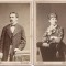 M1454N Eustațiu Cristoforeanu, primarul orașului R&acirc;mnicu Sărat și soția sa, Smaranda, studio J Mandi, București, lot de 2 fotografii
