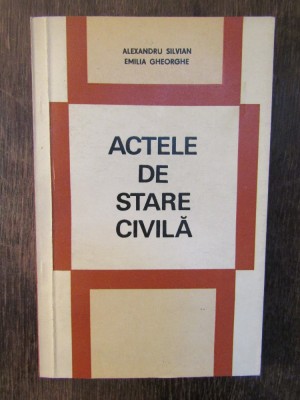 ACTELE DE STARE CIVILA-ALEXANDRU SILVIAN foto