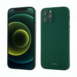 Husa Vetter pentru iPhone 12 Pro Max, Clip-On Super Slim 2nd gen, Made from Aramid Fiber, Kevlar, Verde