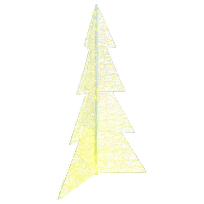 vidaXL Brad de Crăciun cu 240 LED Alb cald 180 cm Acril 42019210