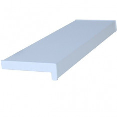 Glaf PVC interior pentru ferestre Alb 200 x 25 cm, Include piese laterale + Silicon alb 280 Ml foto