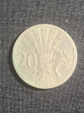 Moneda Cehoslovacia 20 haleri 1927