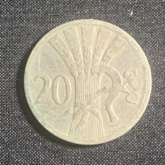 Moneda Cehoslovacia 20 haleri 1927