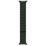 Curea model leather link, marca THD, pentru Apple Watch 45 mm seria 7 si seria 8, marime universala, culoarea verde inchis, sequoia green