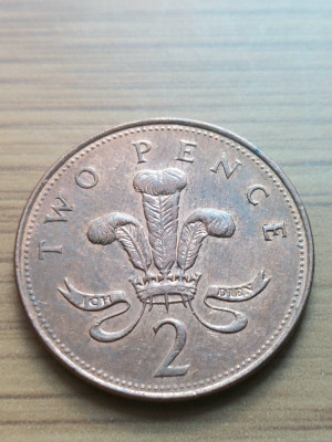 Moneda Anglia Two Pence 2005 -Luciu de batere foto