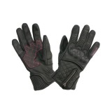 Manusi moto dame piele Adrenaline Orchid, negru/roz, marime XL