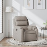 vidaXL Fotoliu rabatabil, gri taupe, material textil
