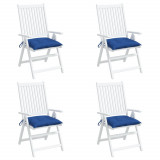 VidaXL Perne de scaun, 4 buc., albastru, 50x50x7 cm, textil oxford