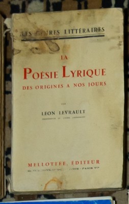 Leon Levrault - La Poesie Lyrique (Evolution du Genre) foto