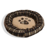 Pat Rotund din Blană Artificială Maro pentru C&acirc;ini &Oslash;60cm, CMCLASS